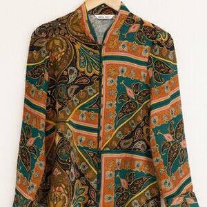 Zara Multicolor Paisley Top